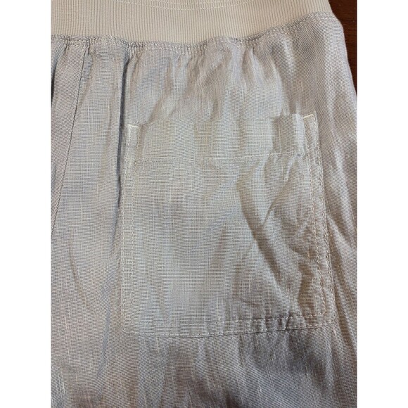 Lou & Grey Linen Pants Women's Small Grey Elastic Waist Drawstring Crop Jogger - Picture 10 of 11